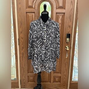 026 Cato White Leopard Print Top